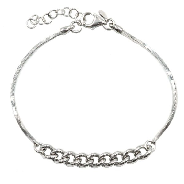 Βραχιόλι Χεριού Ασημένιο Επιπλατινωμένο - SBIT148