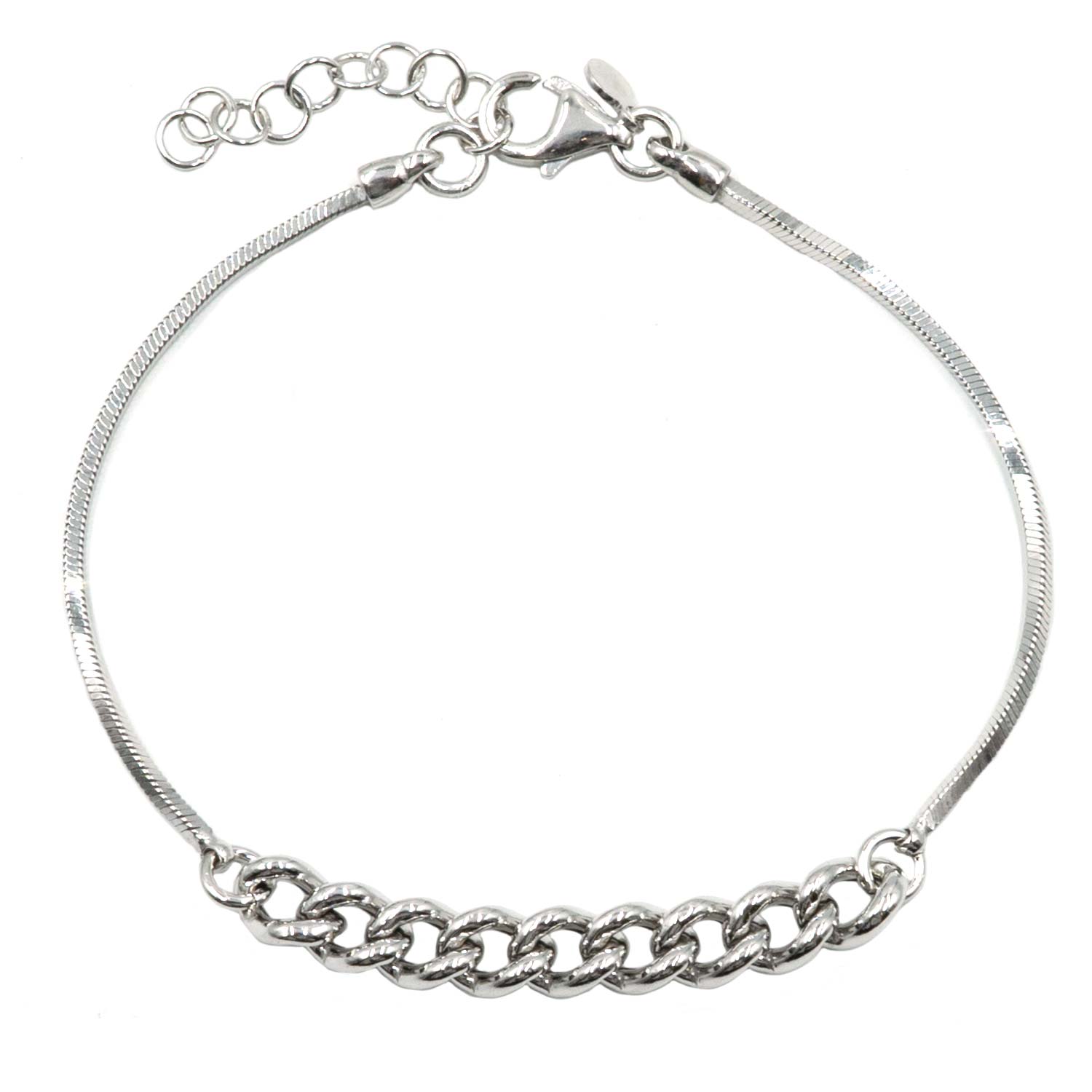 Βραχιόλι Χεριού Ασημένιο Επιπλατινωμένο - SBIT148