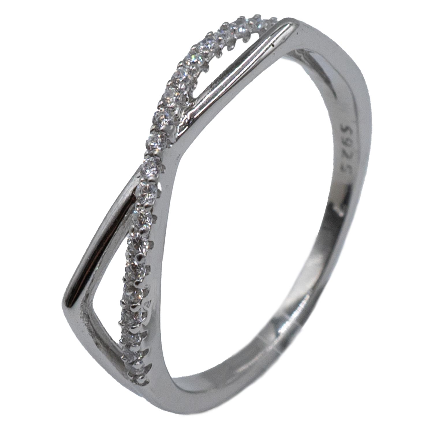 Δαχτυλίδι Ασημένιο Επιπλατινωμένο με Ζιργκόν - TR53