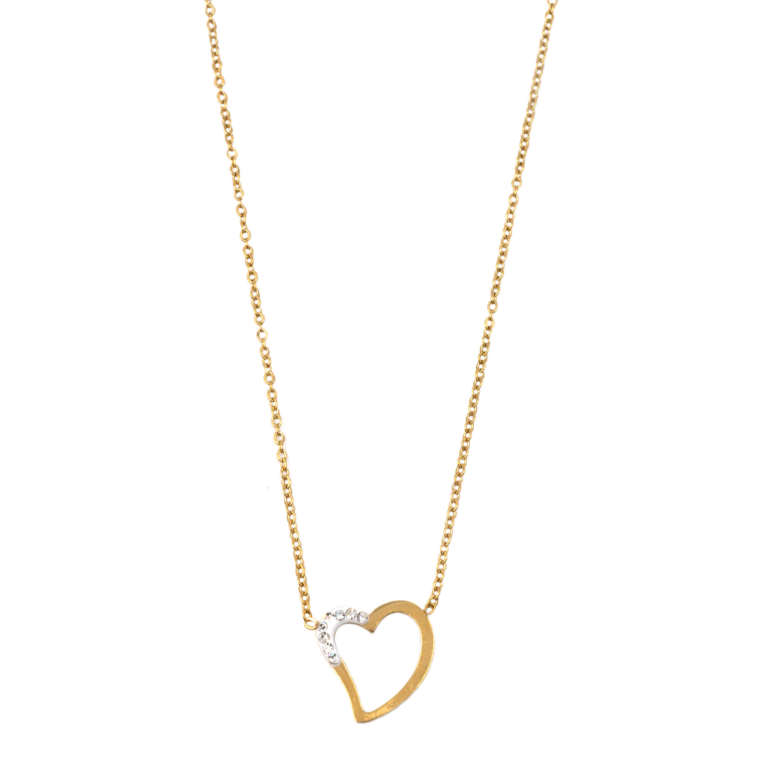 Κολιέ από Επιχρυσωμένο Ατσάλι με Σχέδιο – KOL59