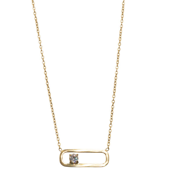 Κολιέ από Επιχρυσωμένο Ατσάλι με Σχέδιο – KOL54