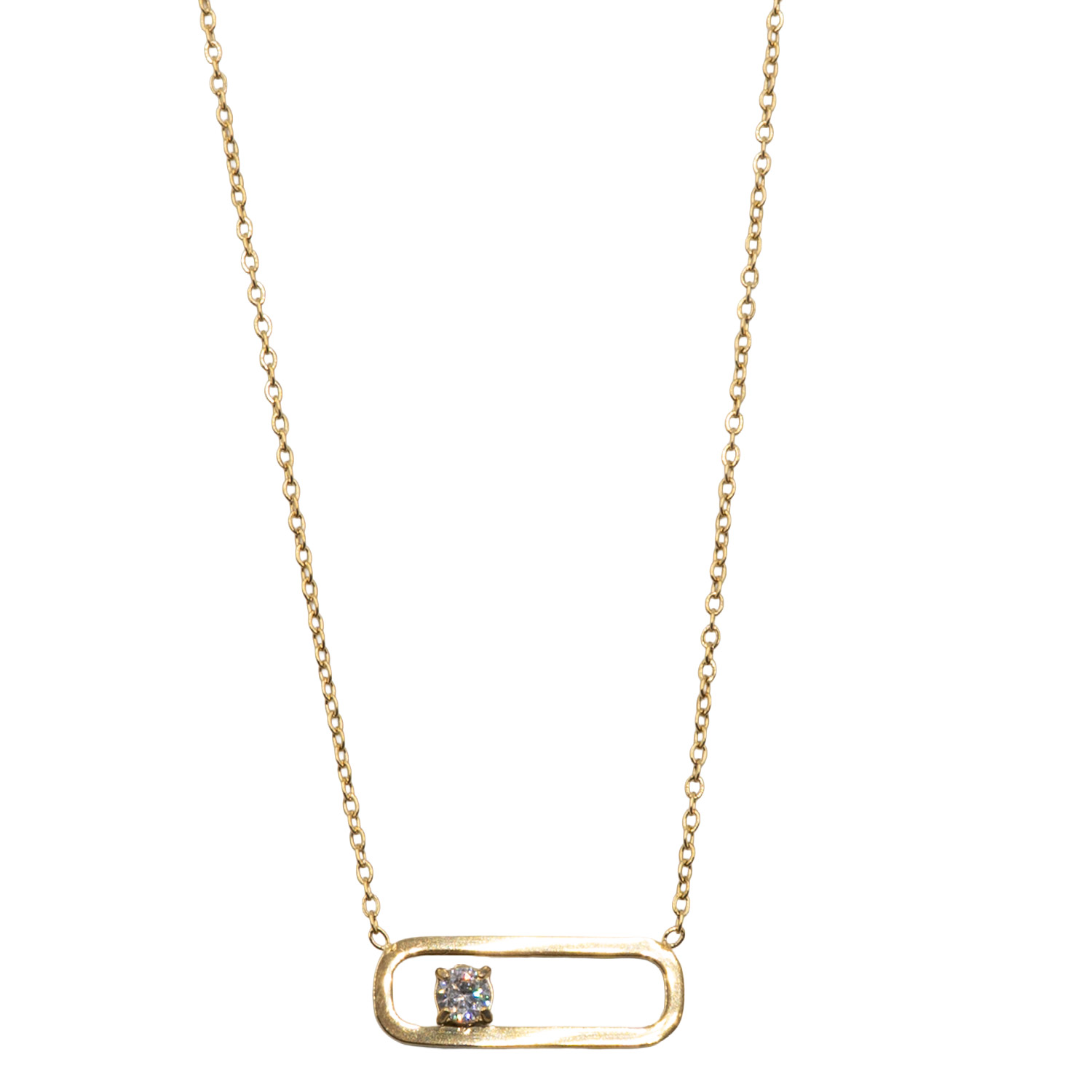 Κολιέ από Επιχρυσωμένο Ατσάλι με Σχέδιο – KOL54