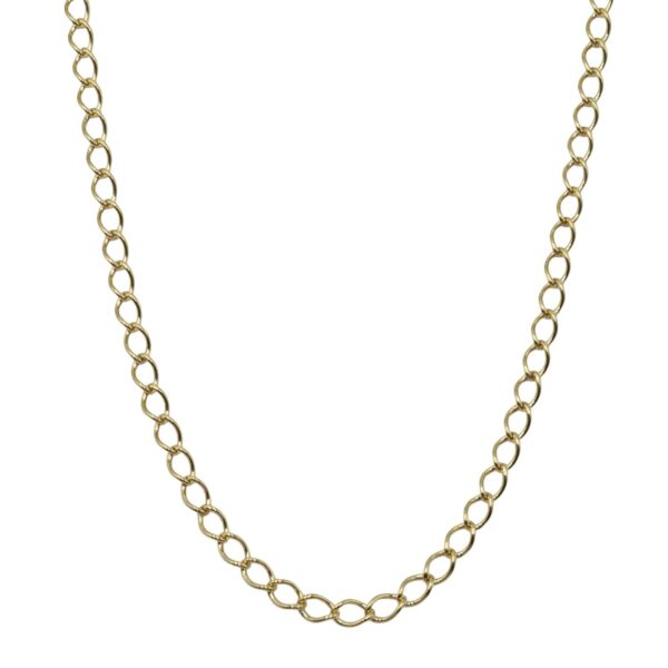 Κολιέ Ασημένιο με Σχέδιο Επιχρυσωμένο- AS39