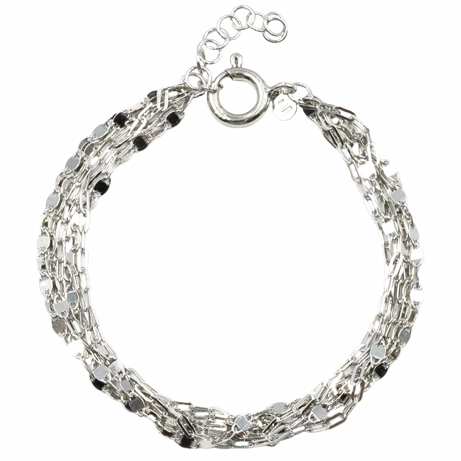 Βραχιόλι Χεριού Ασημένιο Επιπλατινωμένο - SBIT72