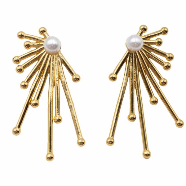 Σκουλαρίκια Αυτιού από Χειρουργικό Ατσάλι Επιχρυσωμένο - ATSEAR91