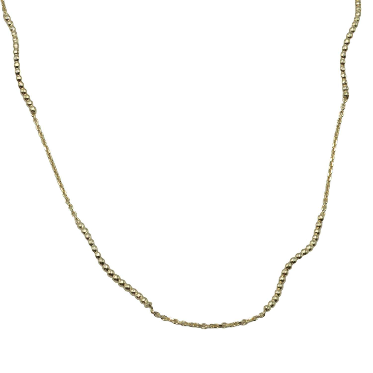 Κολιέ Ασημένιο με Σχέδιο Επιχρυσωμένο- AS63