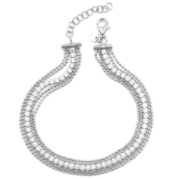 Βραχιόλι Χεριού Ασημένιο Επιπλατινωμένο - SBIT175