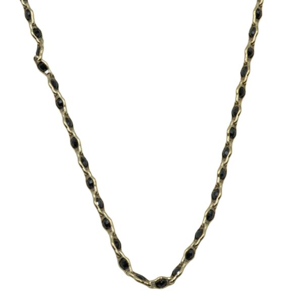 Κολιέ Ασημένιο με Σχέδιο Επιχρυσωμένο- AS56