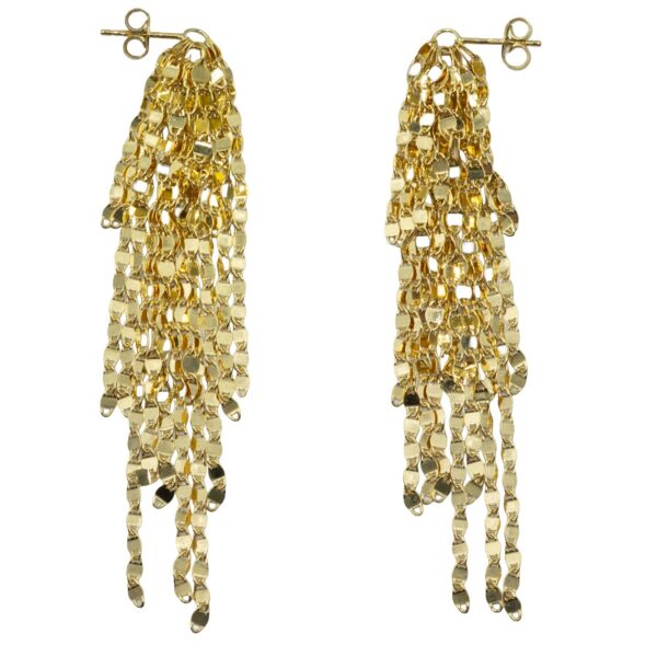 Σκουλαρίκια Αυτιού Ασημένια Επιχρυσωμένα - EIT133