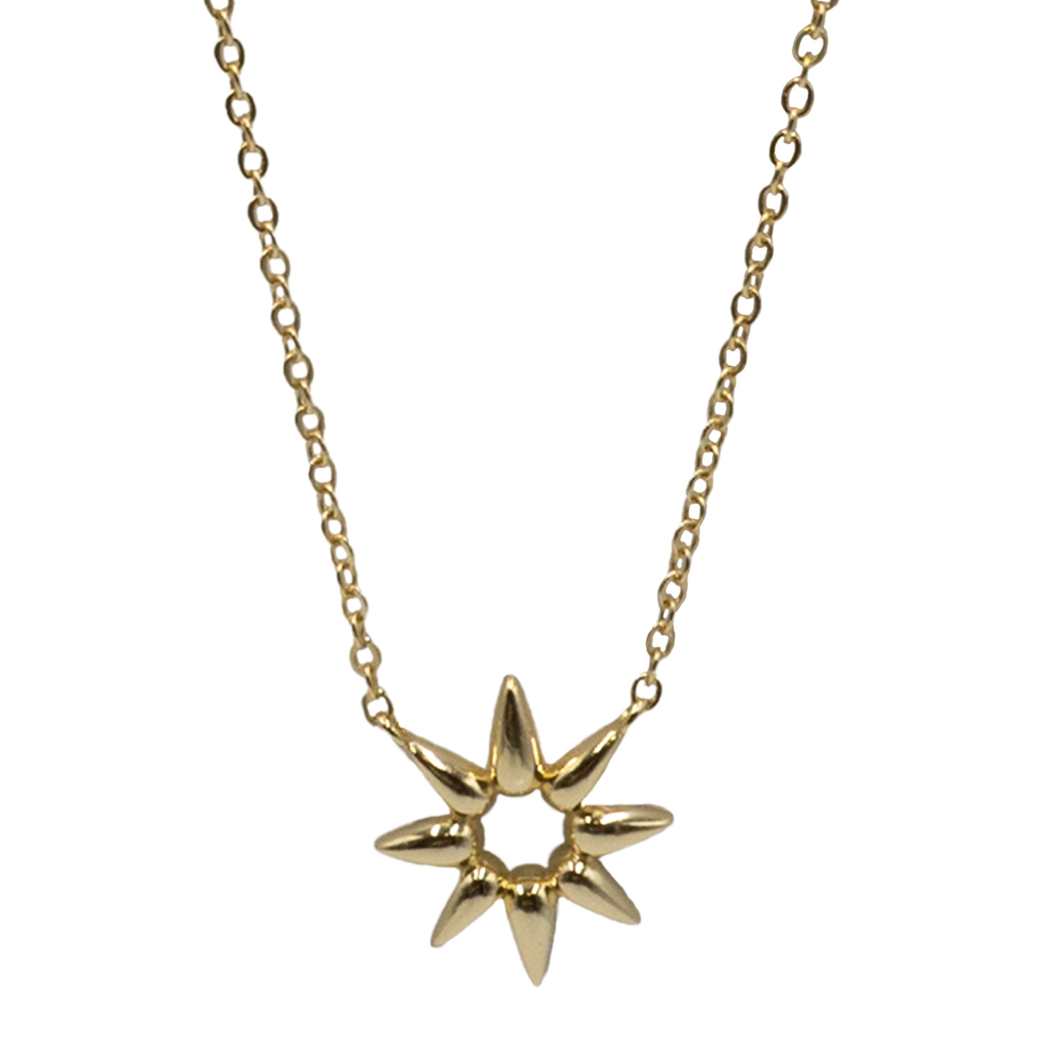 Κολιέ Ασημένιο Επιχρυσωμένο με Σχέδιο- AS129