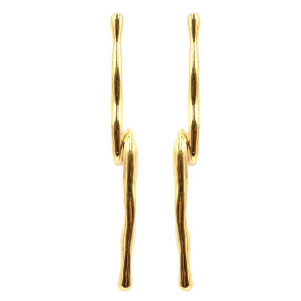 Σκουλαρίκια Αυτιού από Χειρουργικό Ατσάλι Επιχρυσωμένο - ATSEAR138