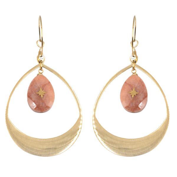 Σκουλαρίκια Αυτιού από Χειρουργικό Ατσάλι Επιχρυσωμένο - ATSEAR174