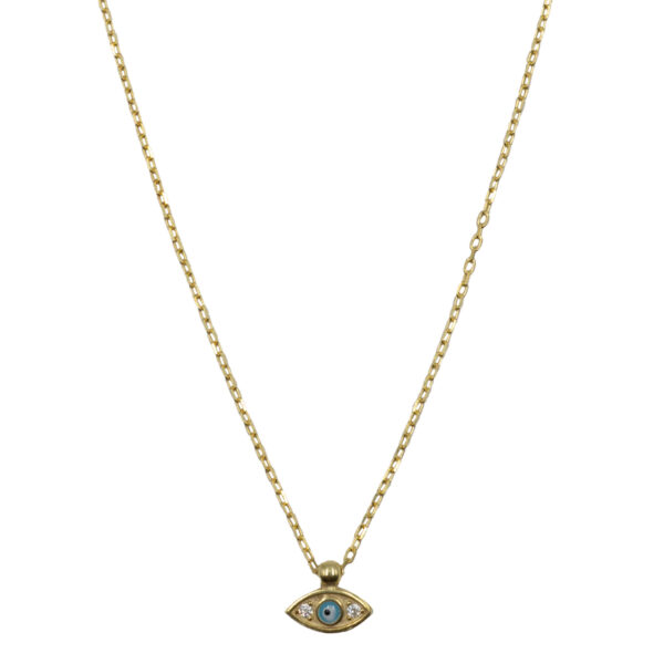 Κολιέ Ασημένιο Επιχρυσωμένο με Σχέδιο- AS105