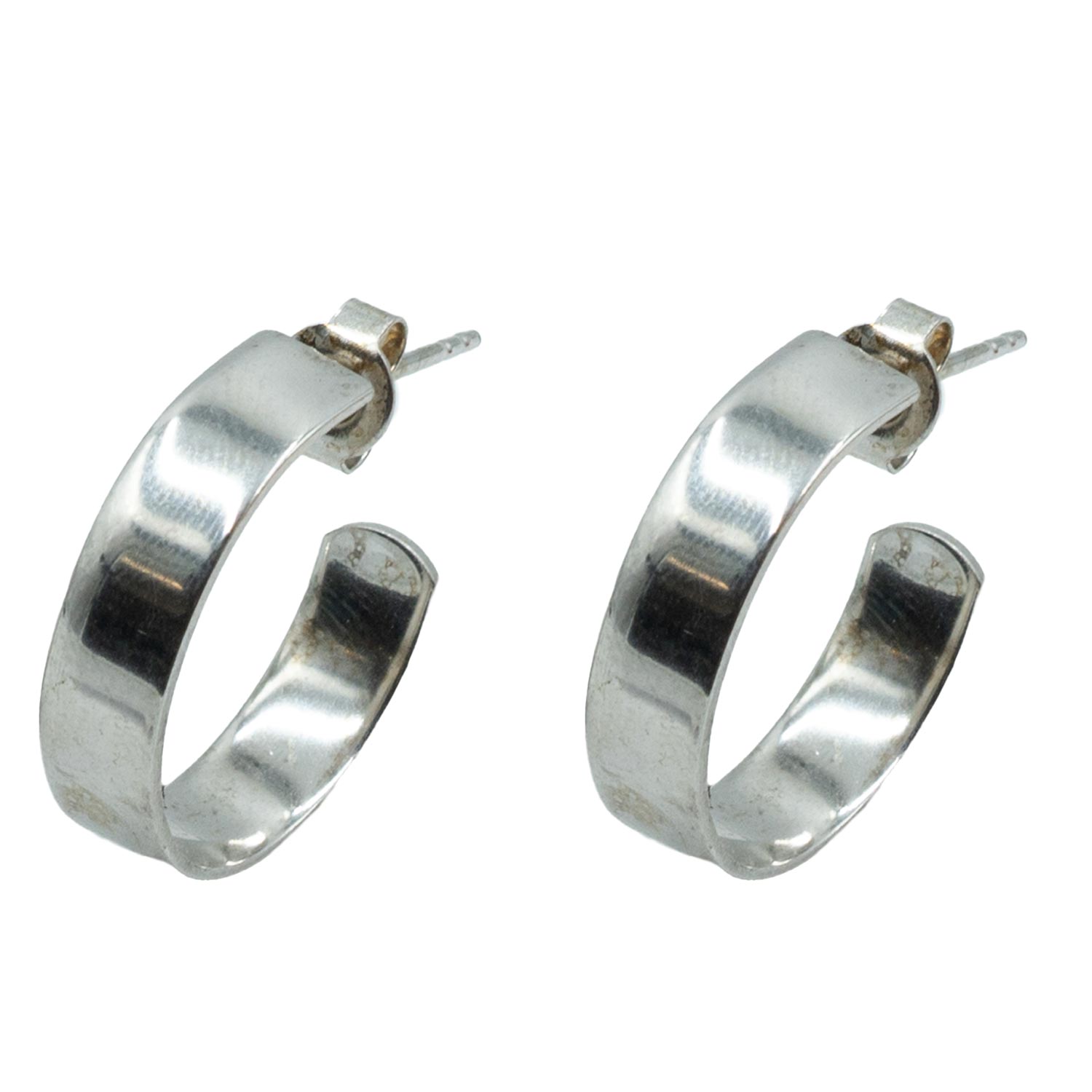 Σκουλαρίκια Αυτιού Ασημένια Επιπλατινωμένα Κρίκοι - EIT150