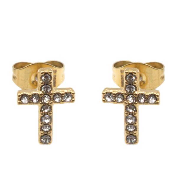 Σκουλαρίκια Αυτιού από Χειρουργικό Ατσάλι Επιχρυσωμένο - ATSEAR205