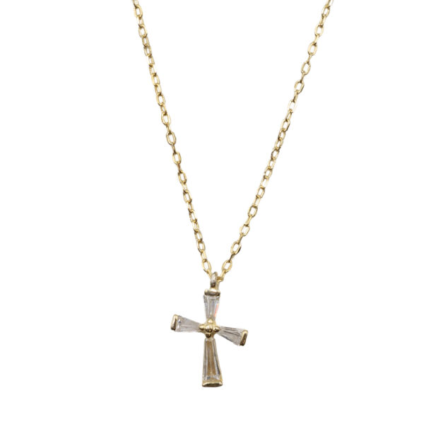 Κολιέ Ασημένιο Επιχρυσωμένο με Σχέδιο- AS153