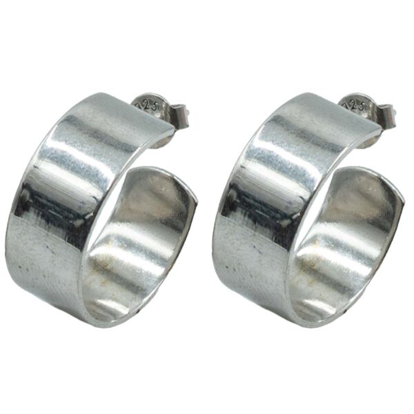 Σκουλαρίκια Αυτιού Ασημένια Επιπλατινωμένα Κρίκοι - EIT151