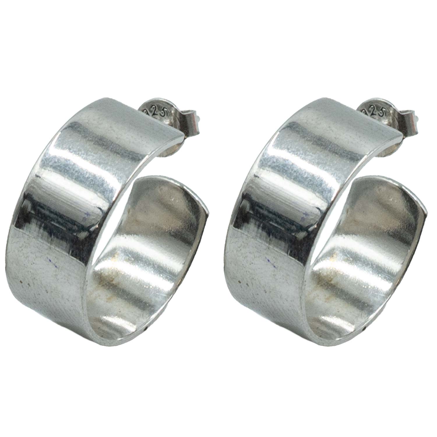 Σκουλαρίκια Αυτιού Ασημένια Επιπλατινωμένα Κρίκοι - EIT151