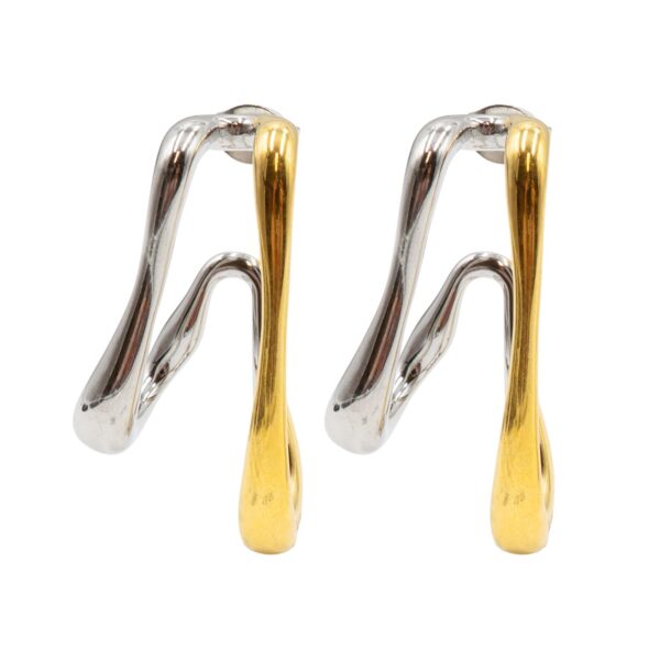 Σκουλαρίκια Αυτιού από Χειρουργικό Ατσάλι Επιχρυσωμένο - ATSEAR110