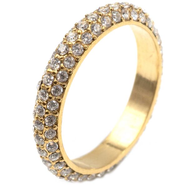 Δαχτυλίδι Επιχρυσωμένο Ατσάλι με Ζιργκόν- DAXT222