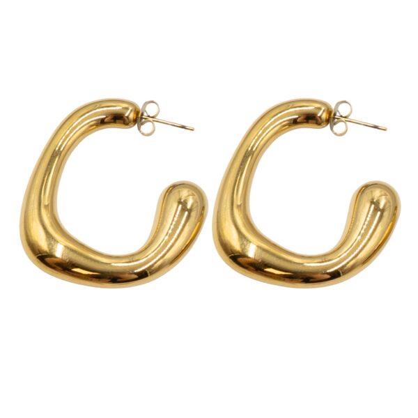 Σκουλαρίκια Αυτιού από Χειρουργικό Ατσάλι Επιχρυσωμένο - ATSEAR125