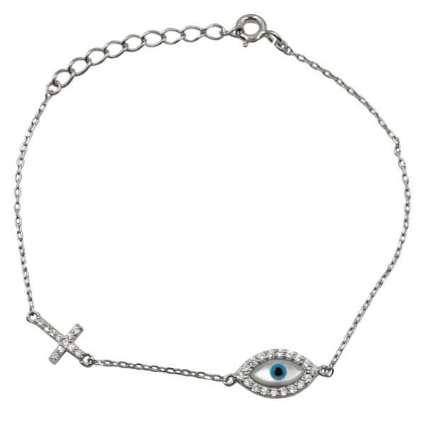 Βραχιόλι Χεριού Ασημένιο Επιπλατινωμένο - SBIT197