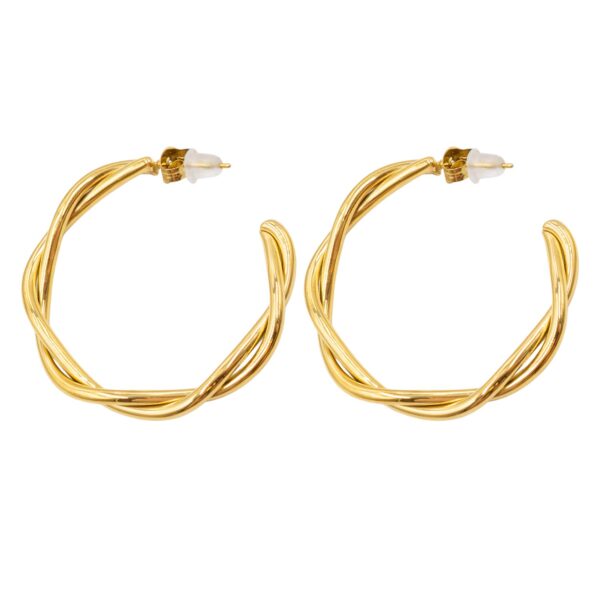 Σκουλαρίκια Αυτιού από Χειρουργικό Ατσάλι Επιχρυσωμένο - ATSEAR116