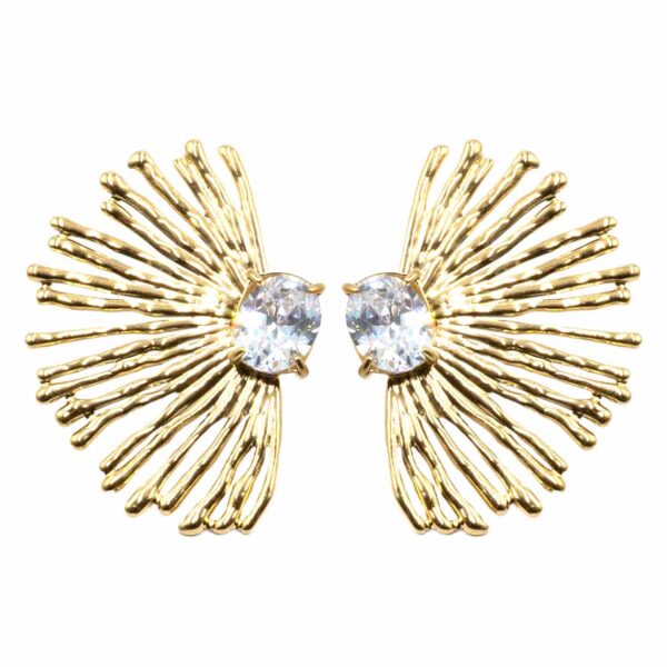 Σκουλαρίκια Αυτιού από Χειρουργικό Ατσάλι Επιχρυσωμένο - ATSEAR211