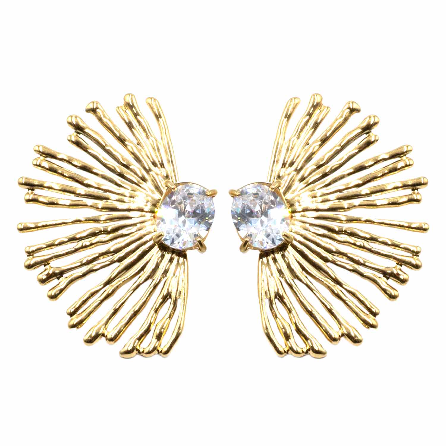 Σκουλαρίκια Αυτιού από Χειρουργικό Ατσάλι Επιχρυσωμένο - ATSEAR211