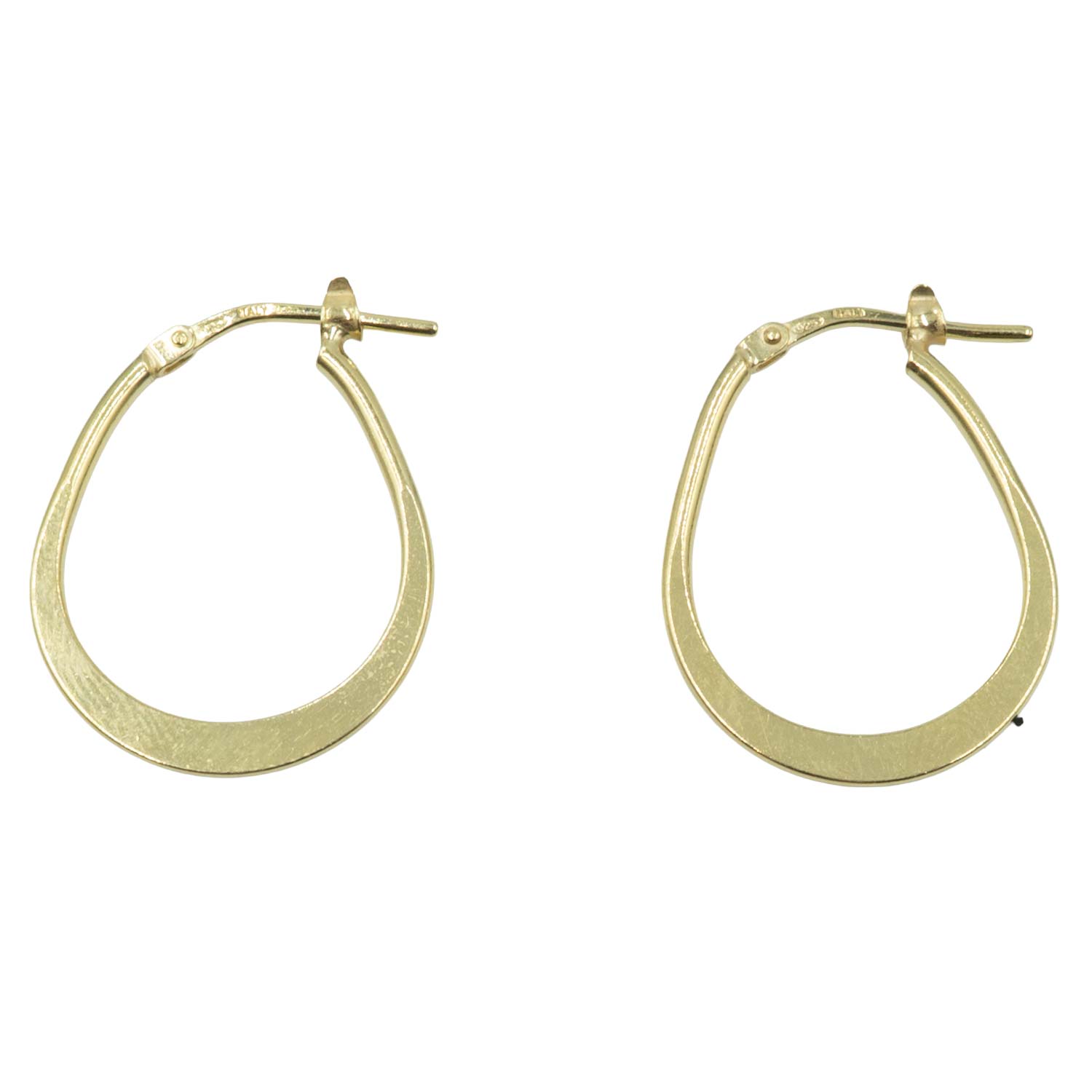 Σκουλαρίκια Αυτιού Ασημένια Επιχρυσωμένα Κρίκοι - EIT96