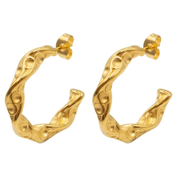 Σκουλαρίκια Αυτιού από Χειρουργικό Ατσάλι Επιχρυσωμένο - ATSEAR121