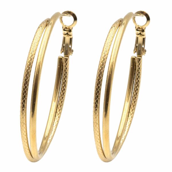 Σκουλαρίκια Αυτιού από Χειρουργικό Ατσάλι Επιχρυσωμένο - ATSEAR199