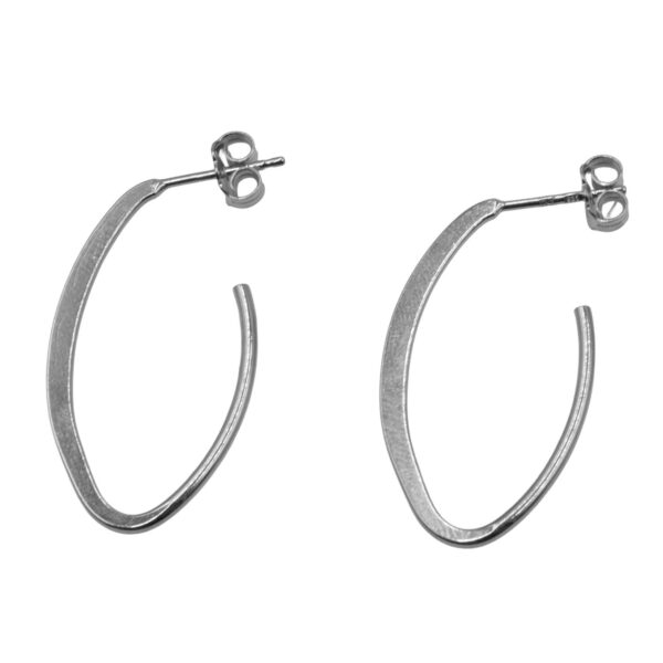 Σκουλαρίκια Αυτιού Ασημένια Επιπλατινωμένα Κρίκοι - EIT103