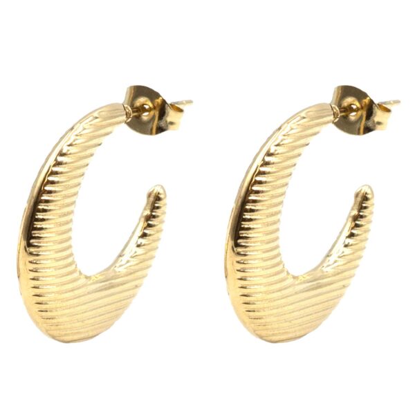 Σκουλαρίκια Αυτιού από Χειρουργικό Ατσάλι Επιχρυσωμένο - ATSEAR164