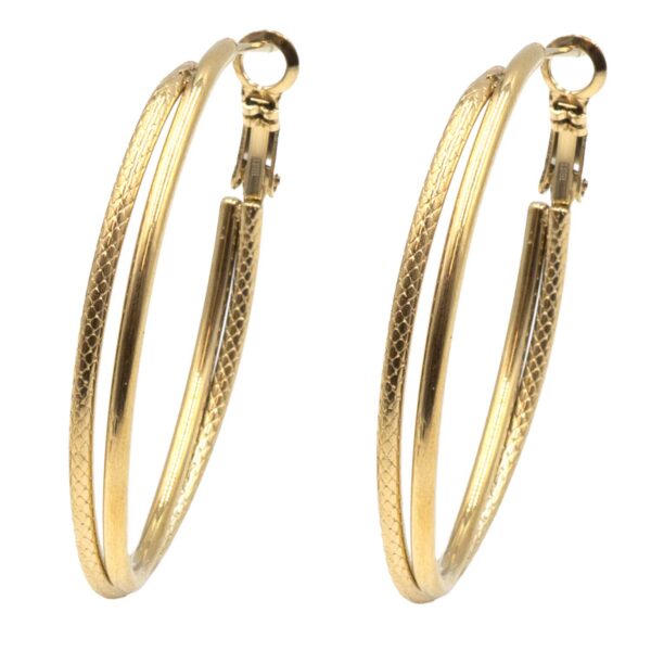 Σκουλαρίκια Αυτιού από Χειρουργικό Ατσάλι Επιχρυσωμένο - ATSEAR187