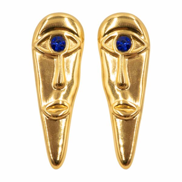 Σκουλαρίκια Αυτιού από Χειρουργικό Ατσάλι Επιχρυσωμένο - ATSEAR107