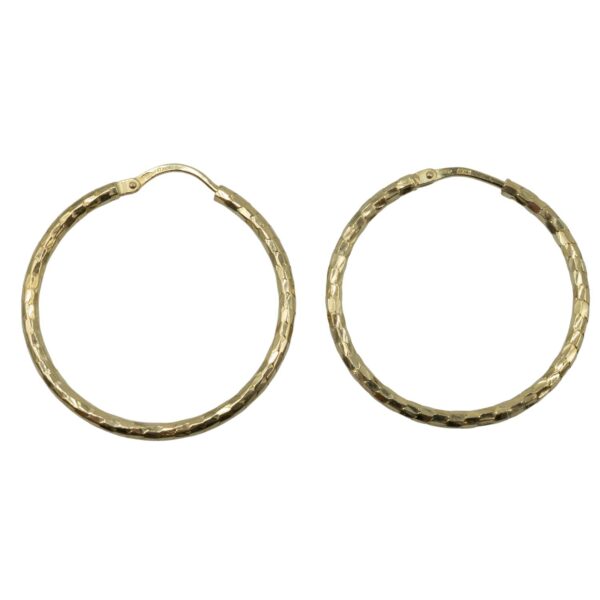 Σκουλαρίκια Αυτιού Ασημένια Επιχρυσωμένα Κρίκοι - EIT101