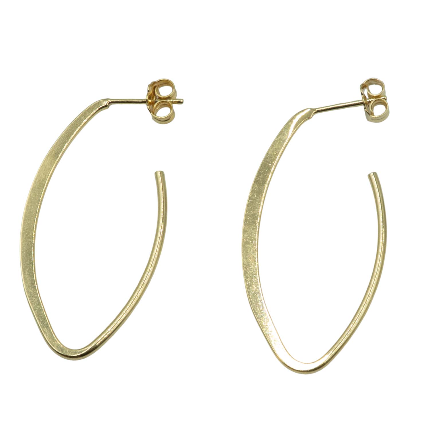 Σκουλαρίκια Αυτιού Ασημένια Επιχρυσωμένα Κρίκοι - EIT105