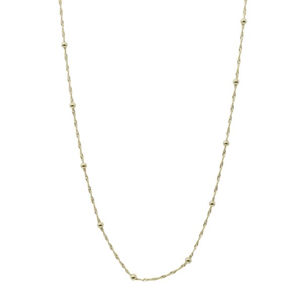 Κολιέ Ασημένιο Επιχρυσωμένο με Σχέδιο- AS143