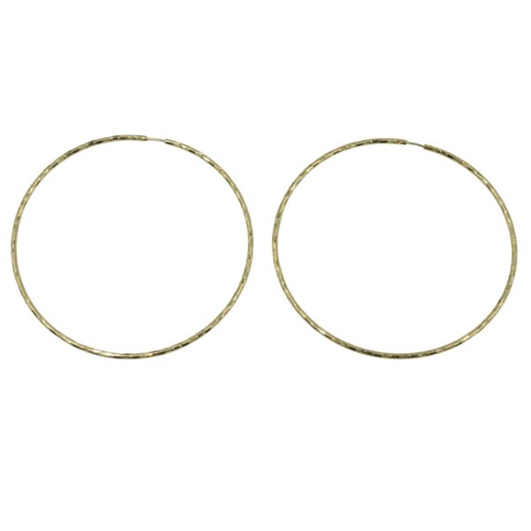 Σκουλαρίκια Αυτιού Ασημένια Επιχρυσωμένα Κρίκοι - EIT110