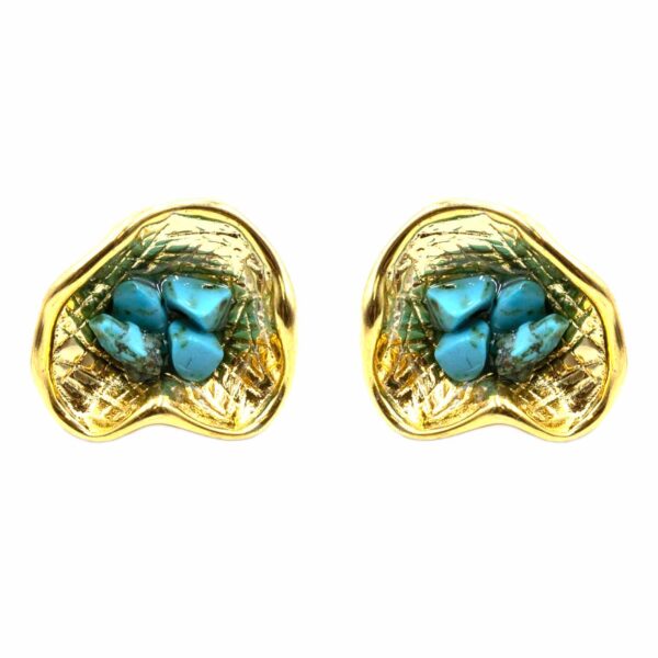 Σκουλαρίκια Αυτιού από Χειρουργικό Ατσάλι Επιχρυσωμένο - ATSEAR171