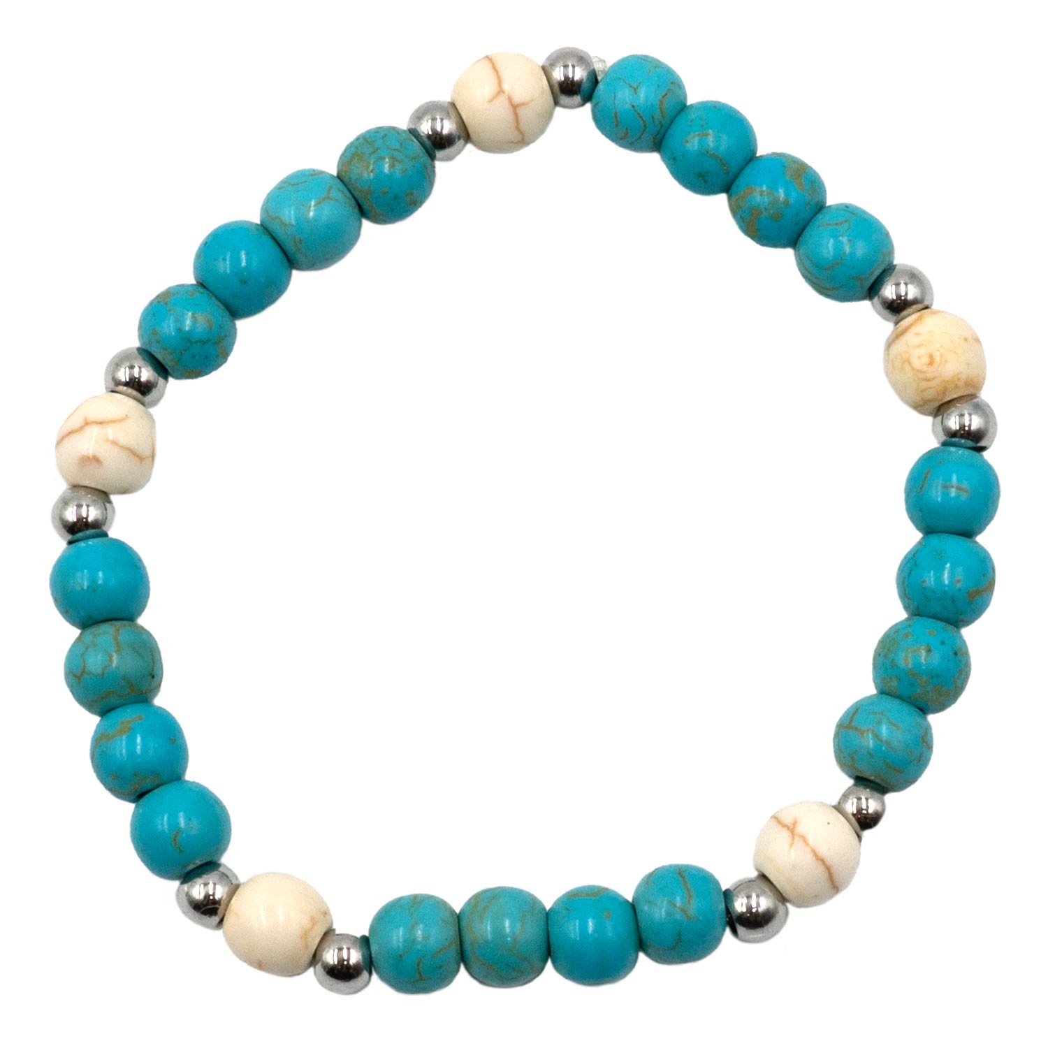 Βραχιόλι από Ατσάλι και Ημιπολύτιμες Πέτρες - BRPO34