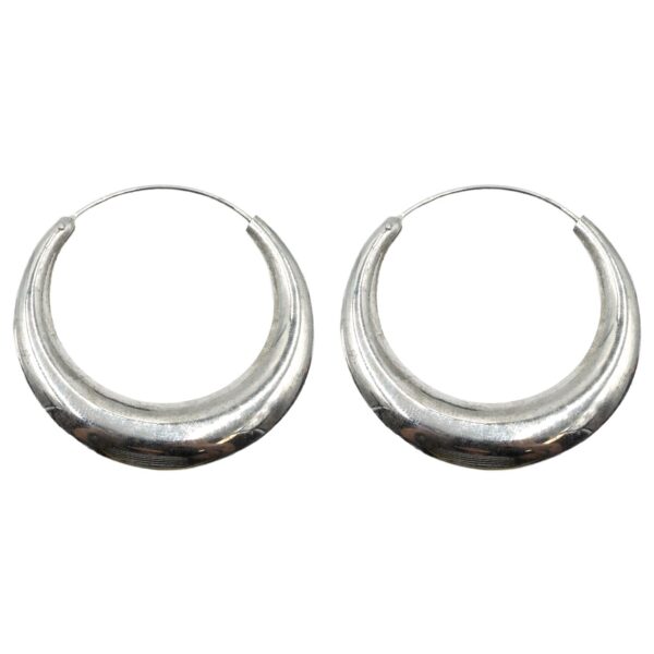 Σκουλαρίκια Αυτιού Ασημένια Επιπλατινωμένα Κρίκοι - EIT149