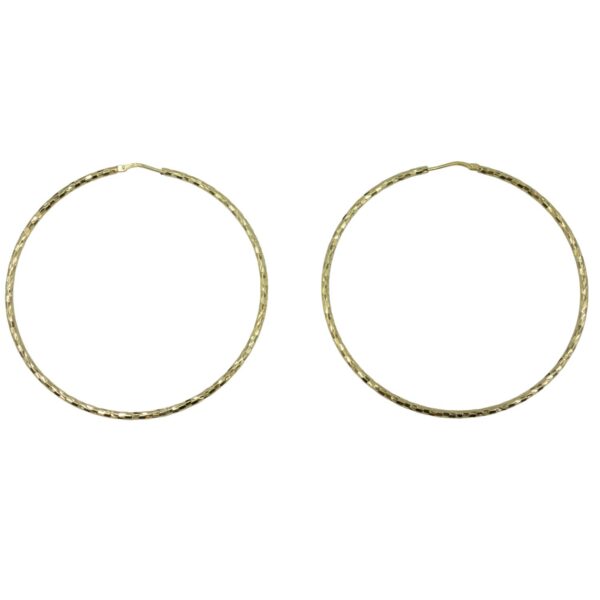 Σκουλαρίκια Αυτιού Ασημένια Επιχρυσωμένα Κρίκοι - EIT114