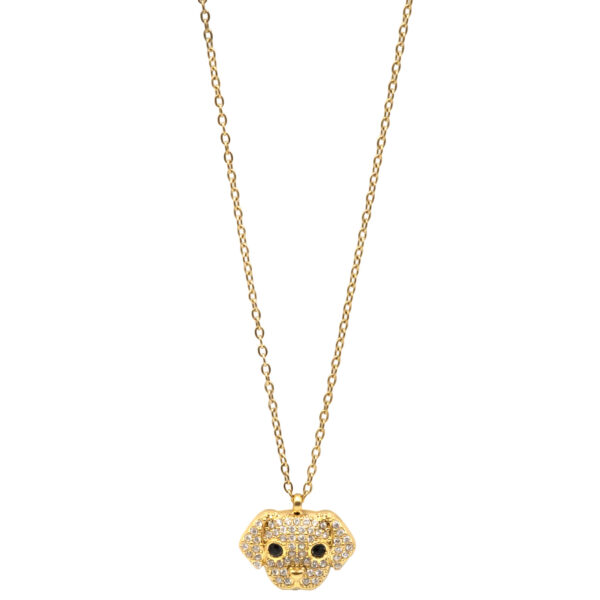 Κολιέ από Επιχρυσωμένο Ατσάλι με Σχέδιο – KOL67