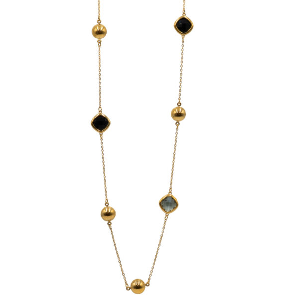 Κολιέ από Επιχρυσωμένο Ατσάλι με Σχέδιο – KOL72