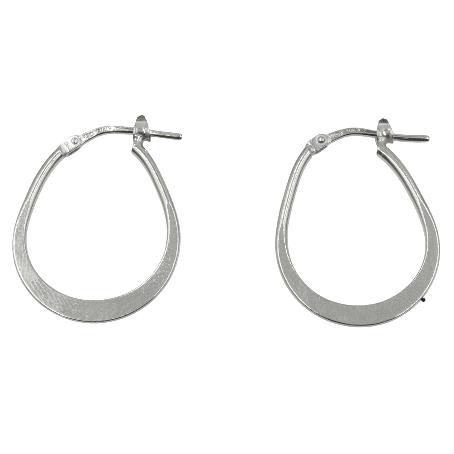 Σκουλαρίκια Αυτιού Ασημένια Επιπλατινωμένα Κρίκοι - EIT99