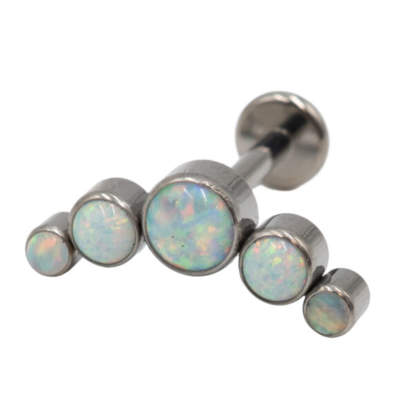 Σκουλαρίκι Αυτιού από Τιτάνιο με Οπάλ - TB-0122W