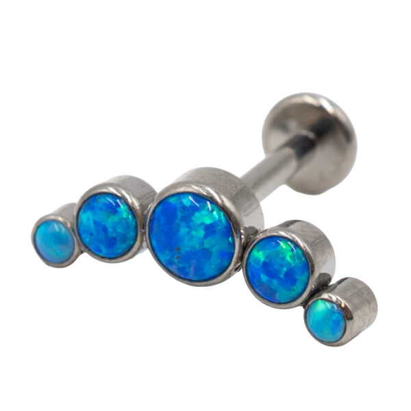 Σκουλαρίκι Αυτιού από Τιτάνιο με Όπαλ - TB-0122B