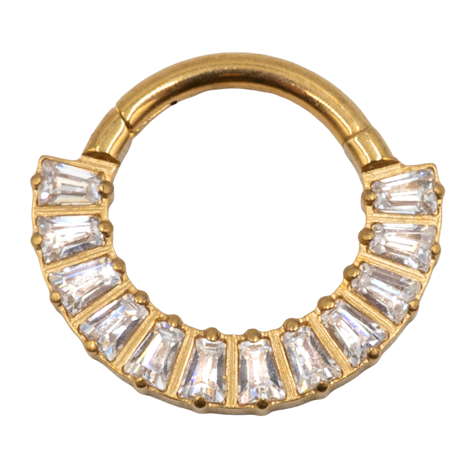 Σκουλαρίκι Σώματος από Επιχρυσωμένο Τιτάνιο με Ζιργκόν- TB-1033Y